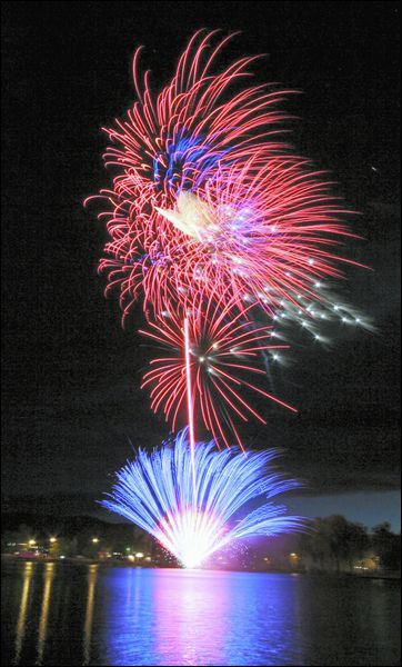 This was the fireworks display in my hometown.