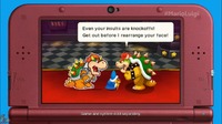 Stars and dust clouds convey the brutality that this Bowser brawl becomes.
