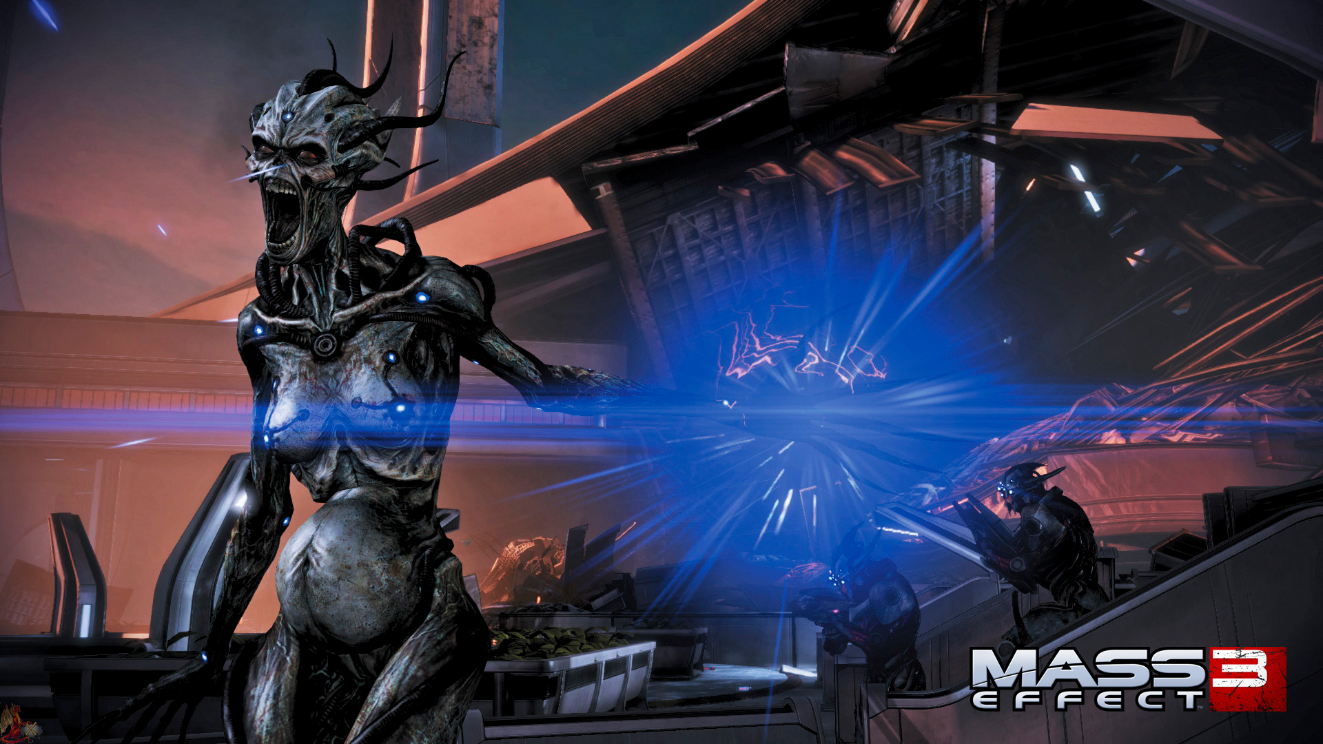 Mass effect 3 спасти. Игра Mass Effect 3. Mass Effect Банши. N3 масс эффект. Баньши Азари.