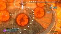 Boss battles serve as a reminder of the game's bullet hell origins.