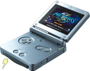 Game Boy Advance SP with Metroid