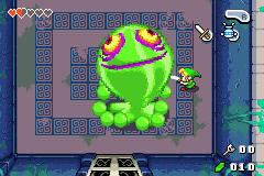 Fighting a green blob thing